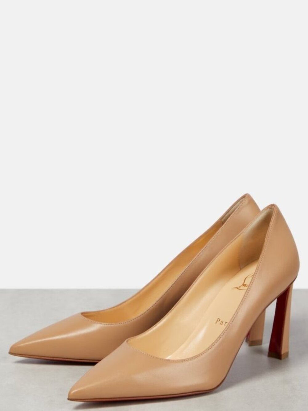 Christian Louboutin CONDORA 85 Pointed Toe Leather Pumps Heels Shoes